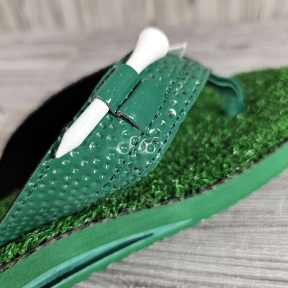 Reef Mulligan II Green Sandals - Golf Ball Turf Thong Shoes - Men\'s Size 9 - NEW